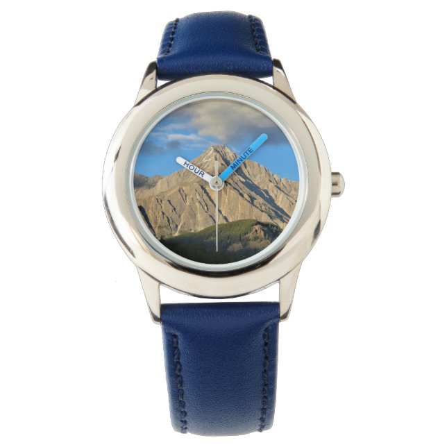 Rugged Mountain & Forest Lit by Setting Sun Watch (Front)