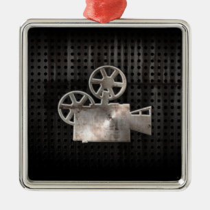 Rugged Movie Camera Metal Tree Decoration