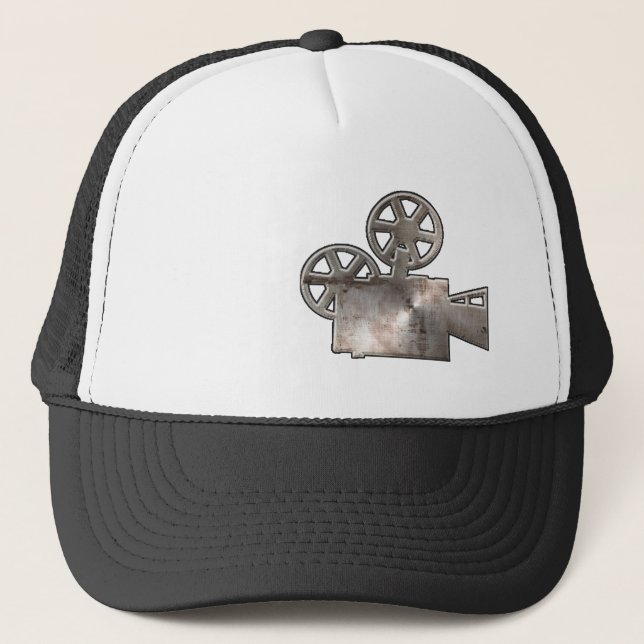 Rugged Movie Camera Trucker Hat (Front)