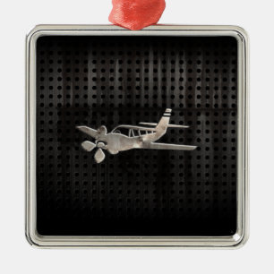 Rugged Plane Metal Tree Decoration