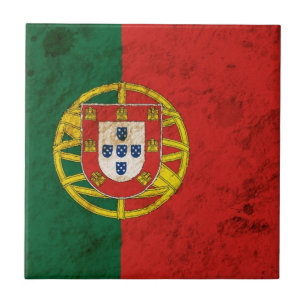 Rugged Portuguese Flag Tile
