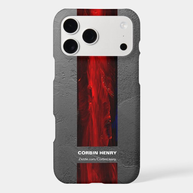 Rugged Red Name Abstract Texture (Back)