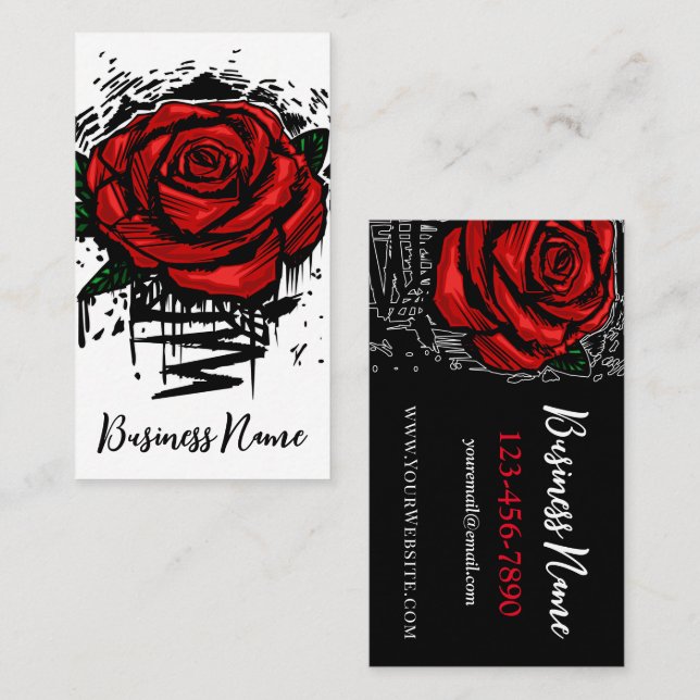 Rugged Rose Business Card (Front/Back)