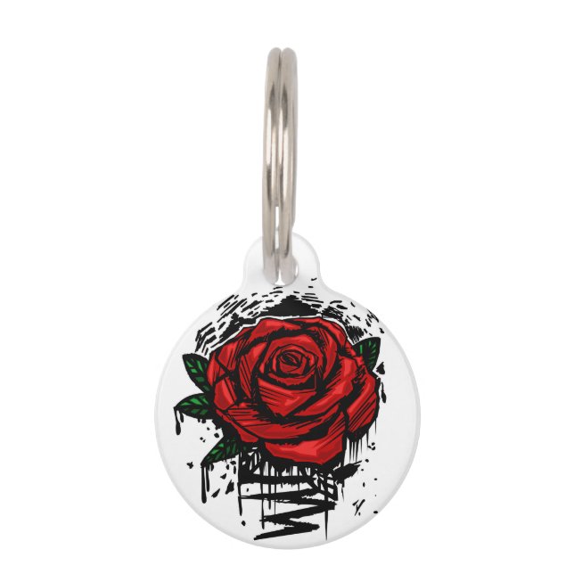 Rugged Rose Pet Tag (Front)