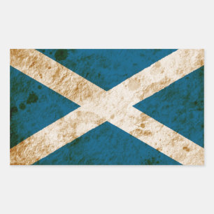 Rugged Scottish Flag Rectangular Sticker