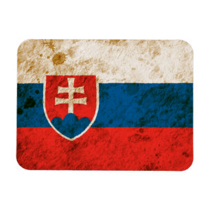 Rugged Slovakian Flag Magnet