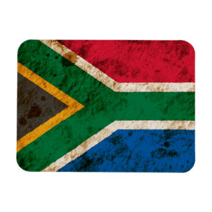 Rugged South African Flag Magnet