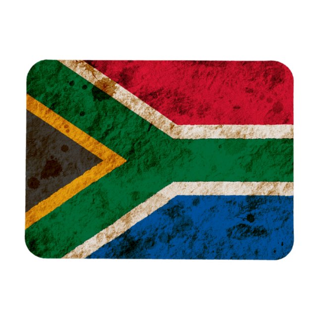 Rugged South African Flag Magnet (Horizontal)