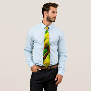 Rugged stained from red to yellow, a little green tie