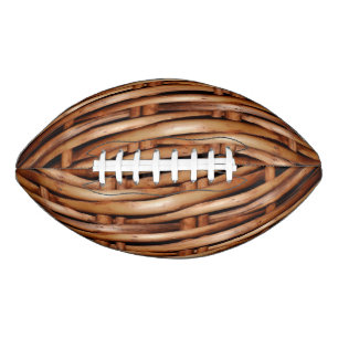Rugged Wicker Basket Look American Football