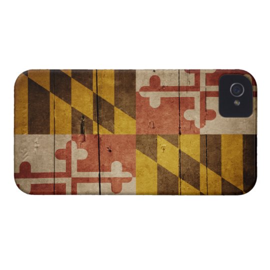 Rugged Wood Maryland Flag Case-Mate iPhone 4 Cases