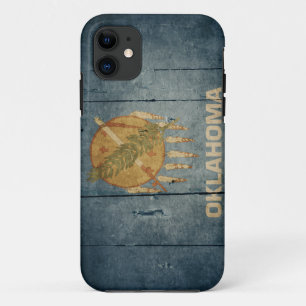 Rugged Wood Oklahoma Flag iPhone 11 Case