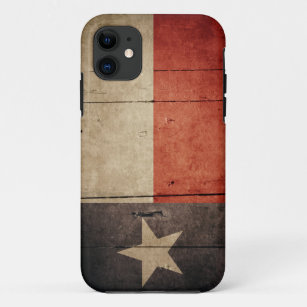 Rugged Wood Texas Flag iPhone 11 Case