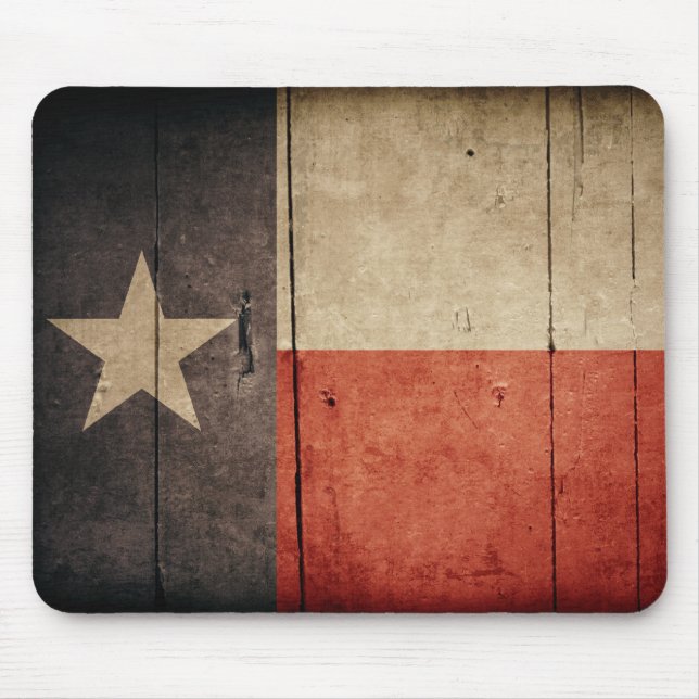 Rugged Wood Texas Flag Mouse Mat (Front)