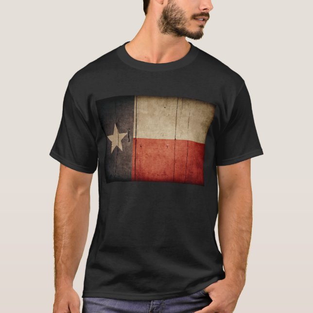 Rugged Wood Texas Flag T-Shirt (Front)