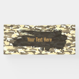 Rugged Yellow Camouflage Long Banner