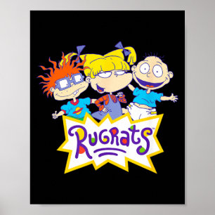 Rugrats Chuckie Angelica Tommy Throwback Poster