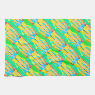 Rugs and Rags abstract pure art supreme Tea Towel
