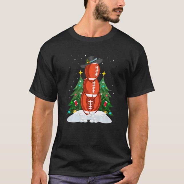 Rugy snowman football player football Premium_1 T-Shirt (Front)