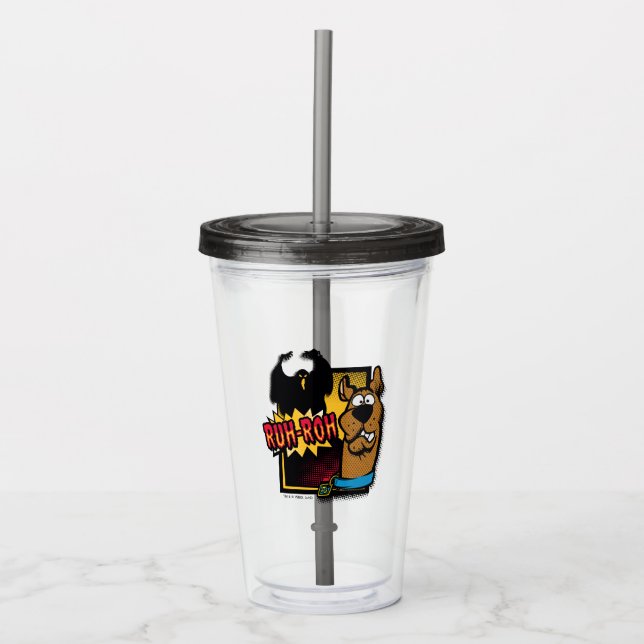 Ruh-Roh Scooby-Doo and a Ghost Acrylic Tumbler (Front)