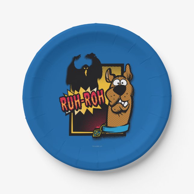 Ruh-Roh Scooby-Doo and a Ghost Paper Plate (Front)