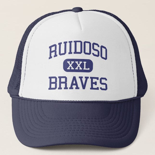 Ruidoso Braves Middle Ruidoso New Mexico Trucker Hat (Front)