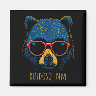Ruidoso New Mexico Bear Wearing Sungles Design  Magnet