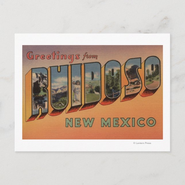 Ruidoso, New Mexico - Large Letter Scenes Postcard (Front)