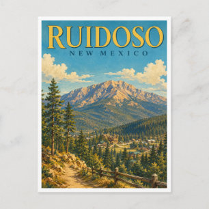 Ruidoso New Mexico Sierra Blanca GeoSaga Postcard
