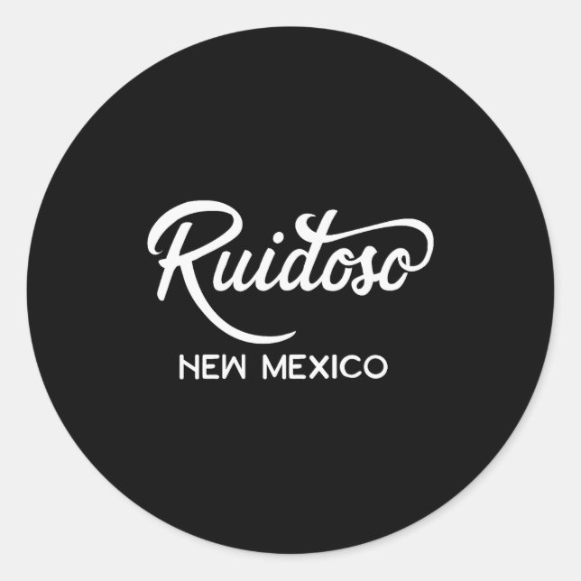 Ruidoso New Mexico Unique Vacation Souvenir  Classic Round Sticker (Front)