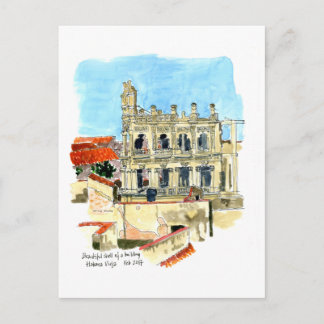 Ruin of Palacio Vienna Hotel, Havana, Cuba Postcard
