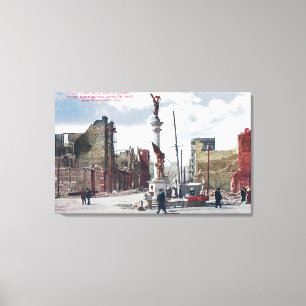 Ruins Along Mason Street, Union Square Statute Canvas Print