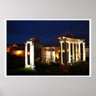 Ruins at Night Poster