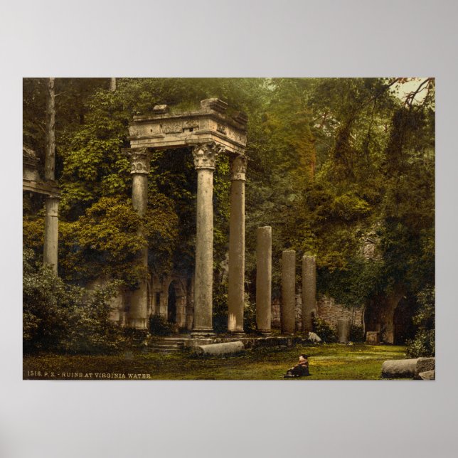Ruins at Virginia Water, Windsor, Berkshire Poster (Front)