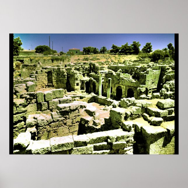 ruins corinth greece poster (Front)