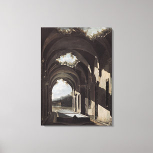 Ruins in a Landscape, c.1646-47 Canvas Print