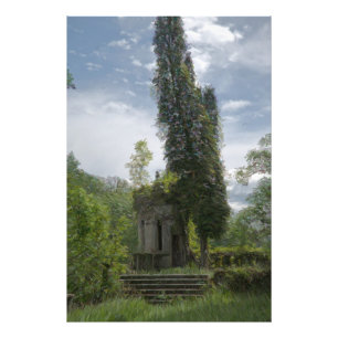 Ruins in the garden photo print