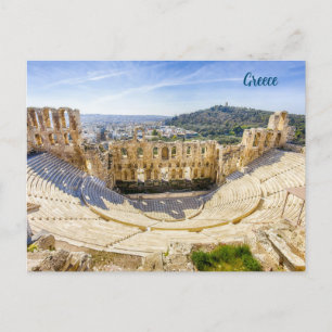 ruins of ancient theatre of Herodion Atticus Holiday Postcard