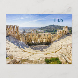 ruins of ancient theatre of Herodion Atticus Postcard