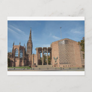 Ruins of bombed St Michael Cathedral, Coventry Postcard