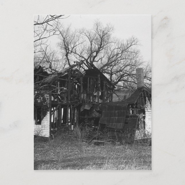 Ruins of farmhouse postcard (Front)