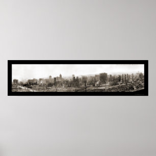 Ruins of San Francisco Photo 1906c Poster