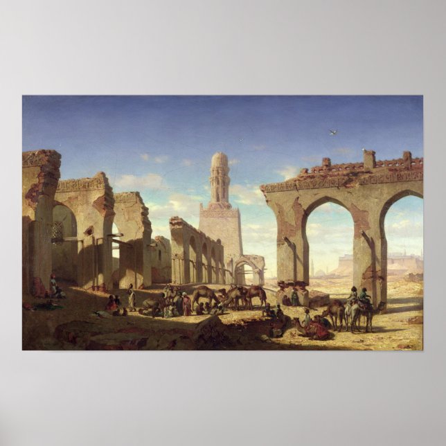 Ruins of the Mosque of the Caliph El Haken Poster (Front)