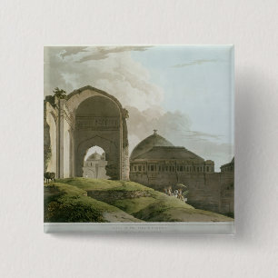 Ruins of the Palace at Madurai 15 Cm Square Badge