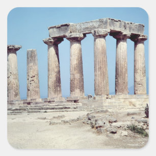 Ruins of the Temple of Apollo, c.550 BC Square Sticker
