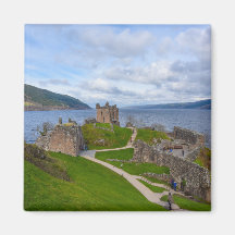 Ruins of Urquhart Castle along Loch Ness, Scotland