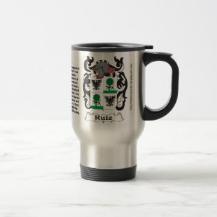 Ruiz Family Coat of Arms Travel Mug