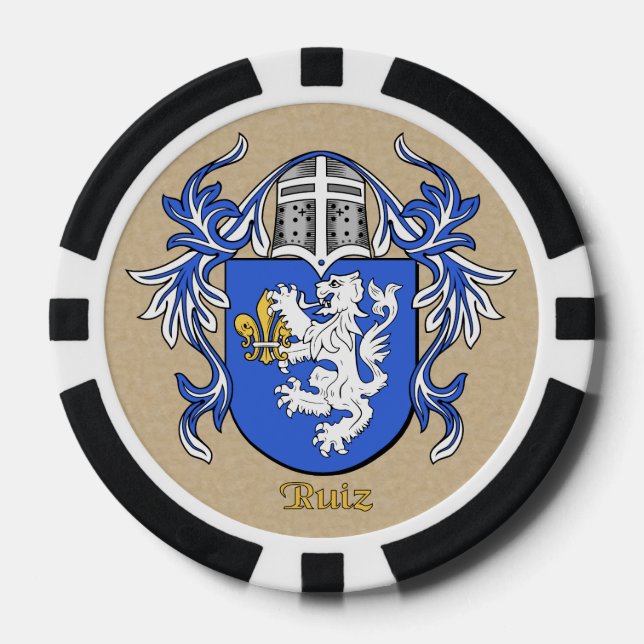 Ruiz Heraldic Arms Poker Chips (Front)