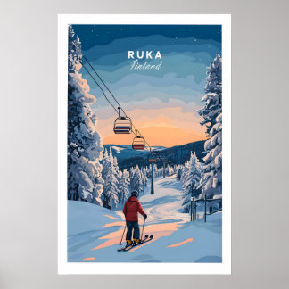 Ruka Finland Ski Poster 1