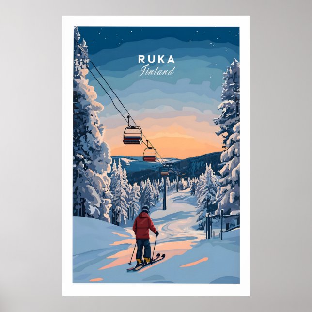 Ruka Finland Ski Poster 1 (Front)